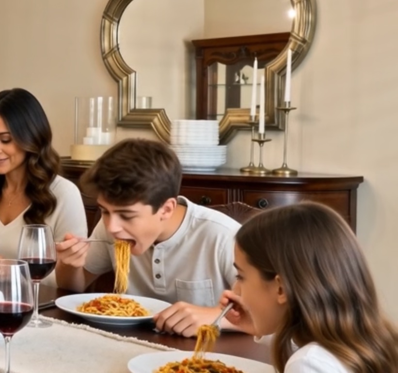 Dinner at the table